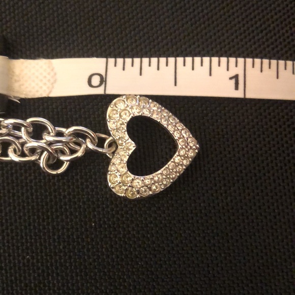 ‼️SOLD‼️ SWAROVSKI chain link bracelet with open heart surrounded by crystals. - Picture 7 of 7